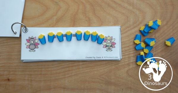 Free Turkey Themed Prewriting Strips - 10 prewriting strips with thick lines for kids to work on prewriting during Thanksgiving - 3Dinosaurs.com