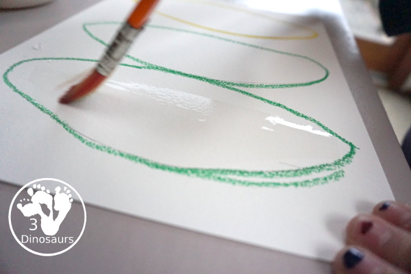 Watercolor Process Art Corn - a fun activity to make corn for a Thanksgiving or harvest celebration - 3Dinosaurs.com