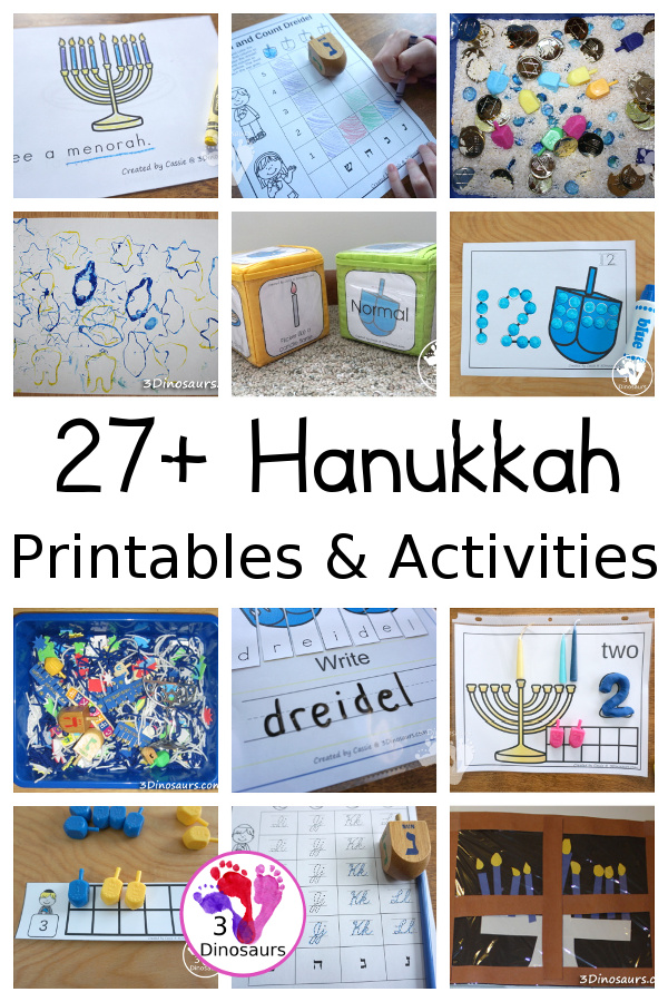 Hanukkah Activities & Printables - 3Dinosaurs.com