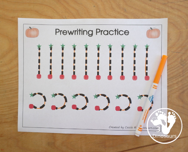 Romping & Roaring P Pack: Letter P is for Pumpkin  - a letter P pack that has prewriting, finding letters, tracing letters, coloring pages, shapes, puzzles and more - 3Dinosaurs.com