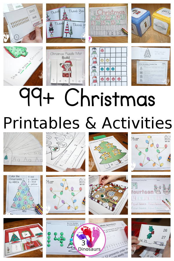 Christmas Printables - 3Dinosaurs.com