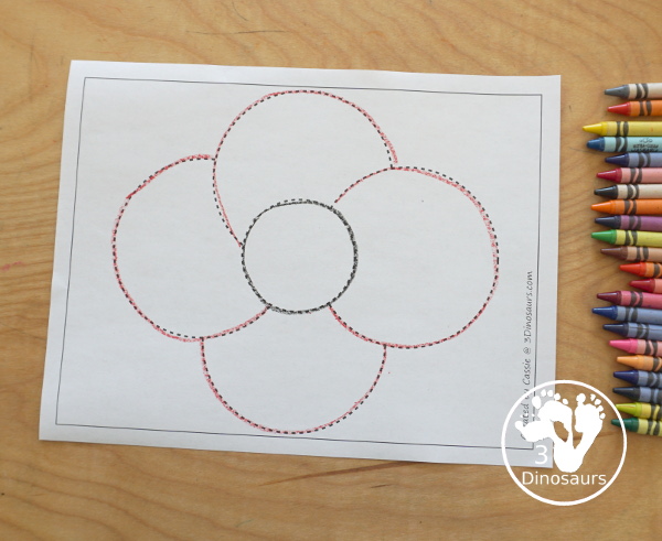 Free Leaf Fine Motor Mat Printable - with poppy tracing, poppy mat, poppy dot marker - with different options for the poppy - 3Dinosaurs.com