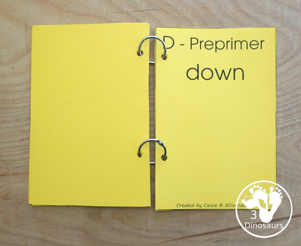 Free Dolch Preprimer Sight Word Wall Cards with each wall cards having all the words that start with that letter with 20 wall cards for kids - 3Dinosaurs.com