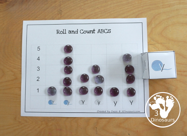 Free Romping & Roaring Y Pack Letter Pack: Y is for yarn - a letter Y pack that has prewriting, finding letters, tracing letters, coloring pages, shapes, puzzles and more - 3Dinosaurs.com