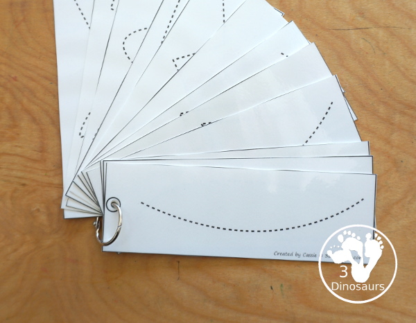 Free Prewriting Printable: Funky Prewriting Tracing Strips - with 12 funs trips that kids can use to work on prewriting - 3Dinosaurs.com