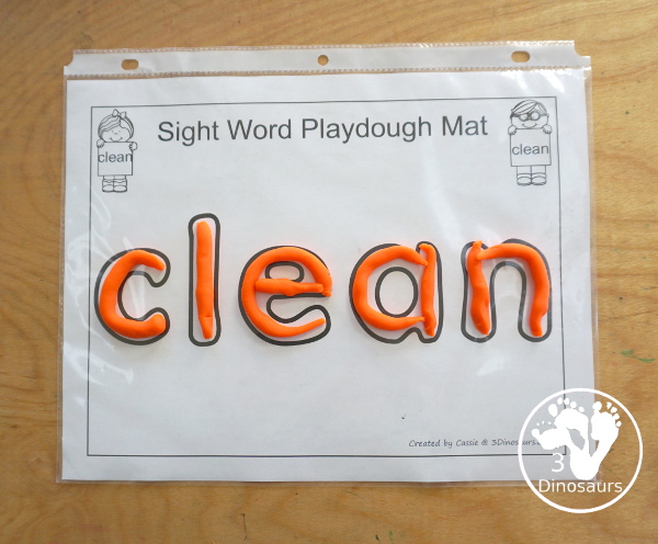 Free Romping & Roaring Third Grade Sight Words Packs Set 2: Clean, Cut, Done, Draw - 6 pages of activities for each third Grade sight words: clean, cut, done, draw. These are great for easy to use learning centers - 3Dinosaurs.com