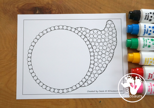 Free Cornucopia Fine Motor Mat Printables - you have five pages of printables with cornucopia templates, a cornucopia tracing page, a cornucopia dot marker page, and a cornucopia q-tip page. A fun Thanksgiving fine motor mat for kids. - 3Dinosaurs.com