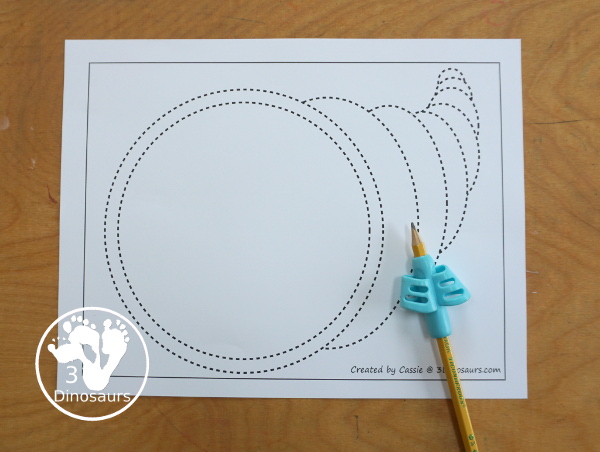 Free Cornucopia Fine Motor Mat Printables - you have five pages of printables with cornucopia templates, a cornucopia tracing page, a cornucopia dot marker page, and a cornucopia q-tip page. A fun Thanksgiving fine motor mat for kids. - 3Dinosaurs.com