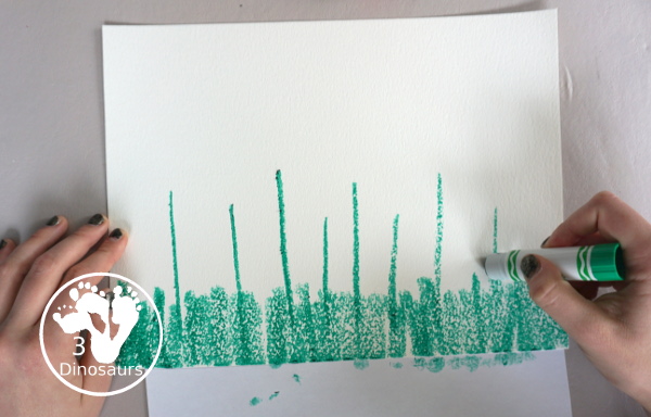 Paint Stick Poppy Painting For Veteran's Day - a simple painting using only paint sticks to make a field of poppies. A simple painting activity that kids will have loads of fun making for Veteran's Day or Memorial Day. - 3Dinosaurs.com