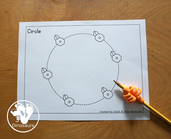 Free Poppy Shape Tracing Printable - has 12 shapes for kids to trace and color the poppies on the shapes. A great Veteran's Day shape printable for kids working on fine motor skills and shapes. - 3Dinosaurs.com