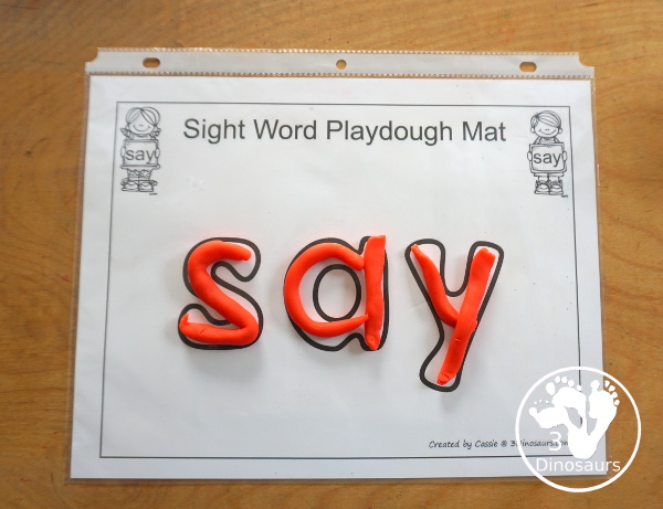 Free Romping & Roaring Primer Sight Words: Say, She, So, Soon - you have 6 pages for each sight word that work on learning the sight word in different ways with reading, writing, and finding. 3Dinosaurs.com