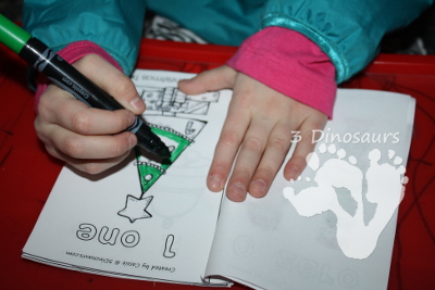 Free Christmas Coloring Counting Book by 3Dinosaurs.com