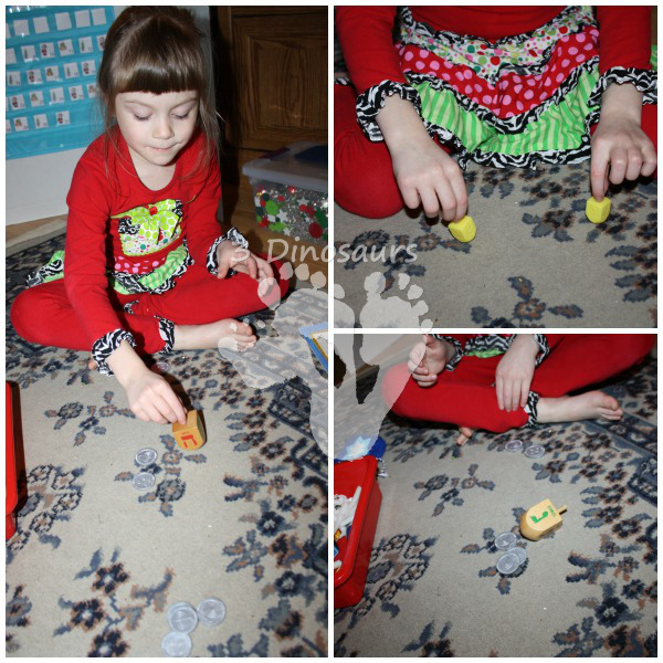 Hanukkah Dreidel & Candle Sensory Bin - 3Dinosaurs.com