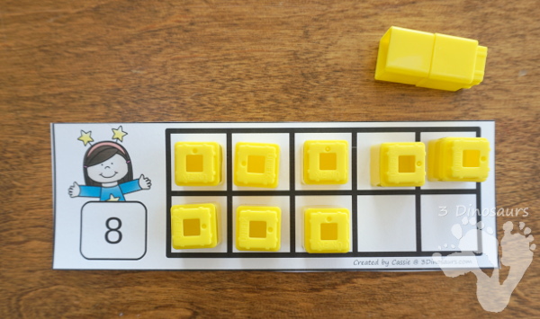 Free New Years Ten Frame - 2 sets with numbers 1 to 10 with filled out and blank options - 3Dinosaurs.com