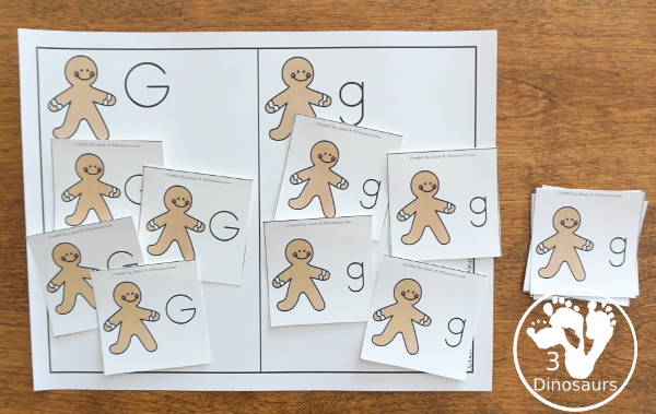 Gingerbread Pack for PreK & Kindergarten - with activities for different ages all-around a Gingerbread Man theme. There is a mix of hands-on and no-prep printables for kids to learn with - 3Dinosaurs.com