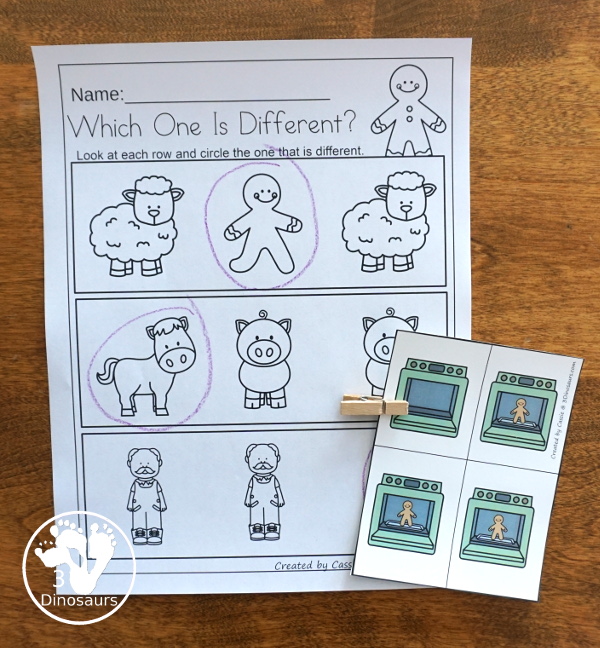 Gingerbread Pack for PreK & Kindergarten - with activities for different ages all-around a Gingerbread Man theme. There is a mix of hands-on and no-prep printables for kids to learn with - 3Dinosaurs.com