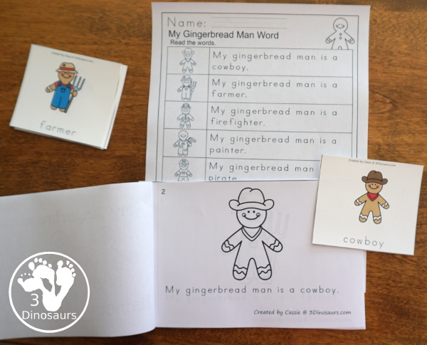 Gingerbread Packs for PreK & Kindergarten - with activities for different ages all-around a Gingerbread Man theme. There is a mix of hands-on and no-prep printables for kids to learn with - 3Dinosaurs.com