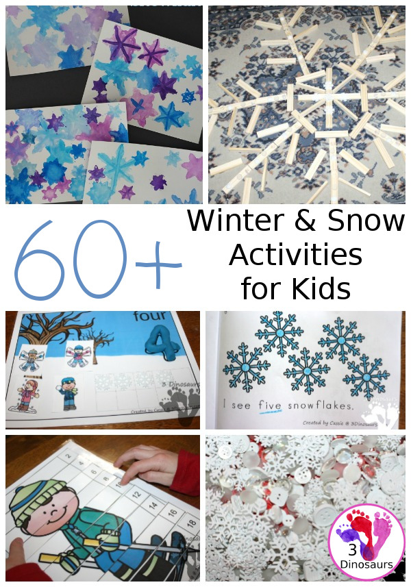 Winter & Snow Activities & Printables - 3Dinosaurs.com