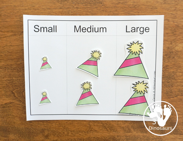 Free New Years Packs for Tot, Preschool, PreK and Kindergarten - with a mix of hands-on and no-prep activities for New Years - 3Dinosarus.com