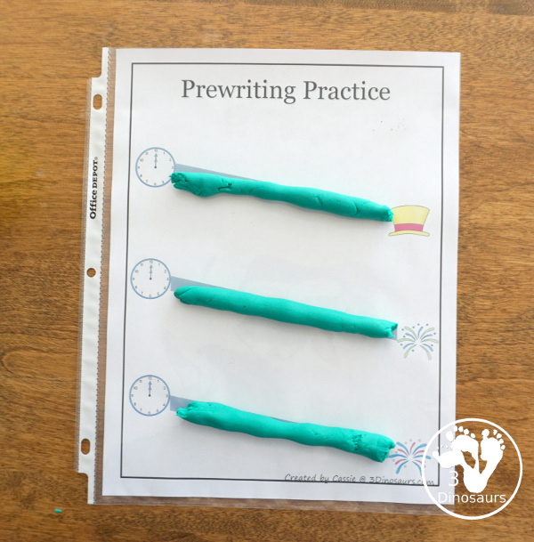 Free New Years Packs for Tot, Preschool, PreK and Kindergarten - with a mix of hands-on and no-prep activities for New Years - 3Dinosaurs.com