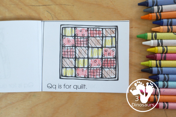 Free Romping & Roaring Q Pack: Letter Q is for Quarter - a letter Q pack that has prewriting, finding letters, tracing letters, coloring pages, shapes, puzzles and more - 3Dinosaurs.com