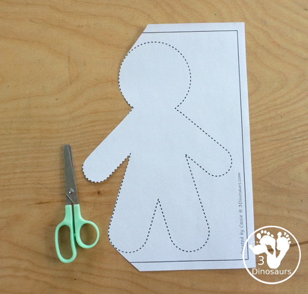Free Gingerbread Man Fine motor Mats  - with gingerbread templates, gingerbread tracing mat, gingerbread dot marker mat all to work on fine motor skills for any gingerbread theme- 3Dinosaurs.com