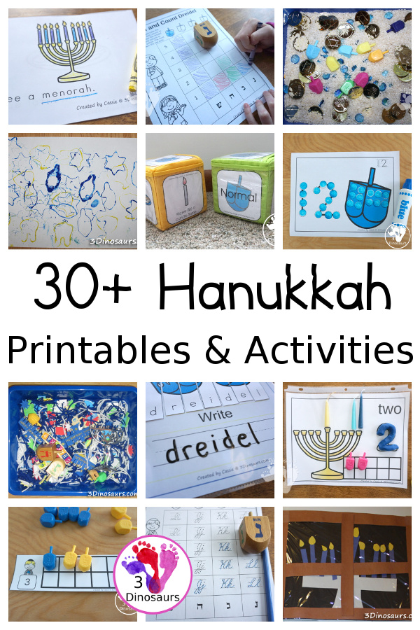 Hanukkah Activities & Printables - 3Dinosaurs.com