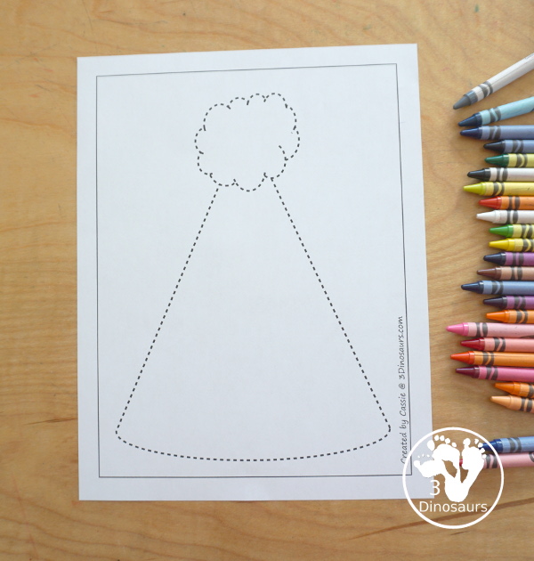 Free Party Hat Fine Motor Mats has 3 fine motor mats. You have a party hat template, a party hat tracing printable, and a party hat dot marker printable.- 3Dinosaurs.com