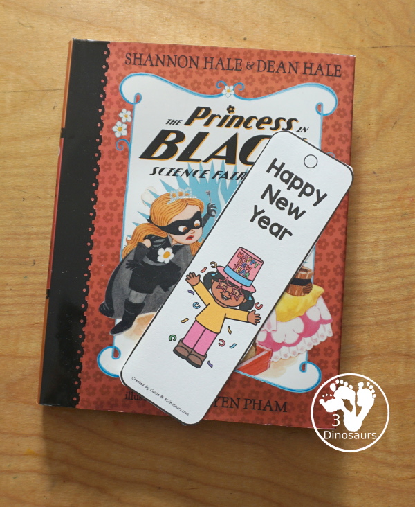 Free Happy New Year Bookmark Printables - 8 fun bookmarks to use for New Year's for kids. And they work for any year. 4 bookmarks per page - 3Dinosaurs.com