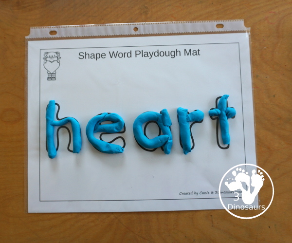 Free Romping & Roaring Heart Pack - 10 pages of activities - a mix of hands-on and no-prep printables for learning the heart shape - 3Dinosaurs.com