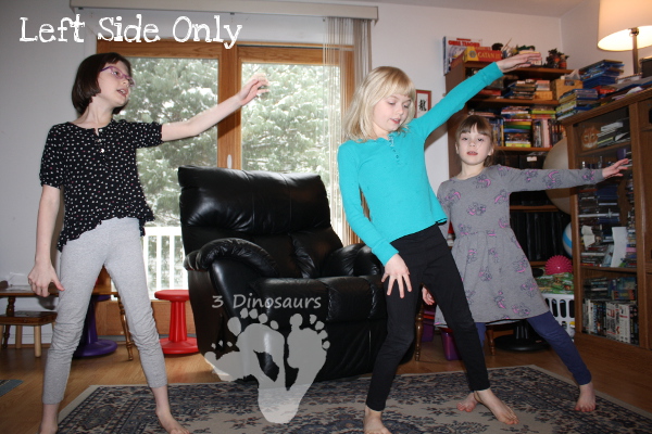 Gross Motor Fun: Jumping Jacks Dice: One Side only free printable - 3Dinosaurs.com