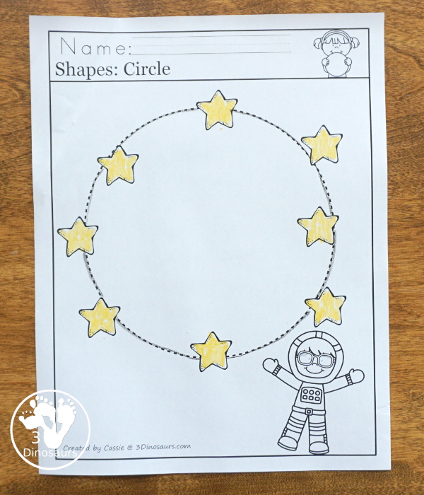 Space Activities Pack for Prewriting, Shapes, ABCs, and Numbers - 189 pages of activities with no-prep worksheets, easy reader books, clip cards and tracing strips. All to help have fun with planets, rockets and moons in easy to prepare pages and hands-on activities  - 3Dinosaurs.com