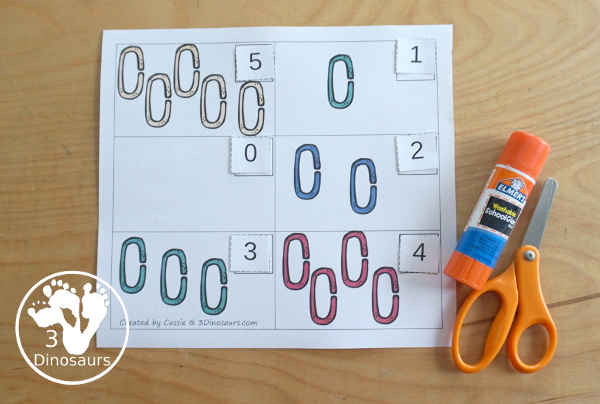 Free Link Theme Math Pack - with patterns, addition, graphing and more with a link theme for kindergarten and prek math centers - 3Dinosaurs.com