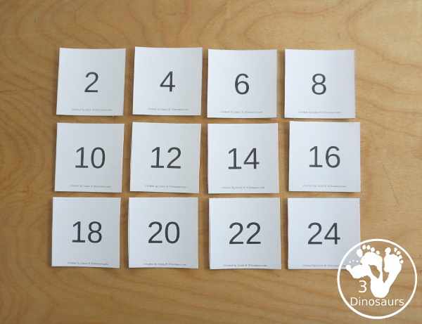 Free Skip Counting Less & More Printable - with adding and subtracting by skip counting numbers with skip counting from 2 to 12 with skip counting mats, skip counting cards and ship counting recording worksheet - 3Dinosaurs.com