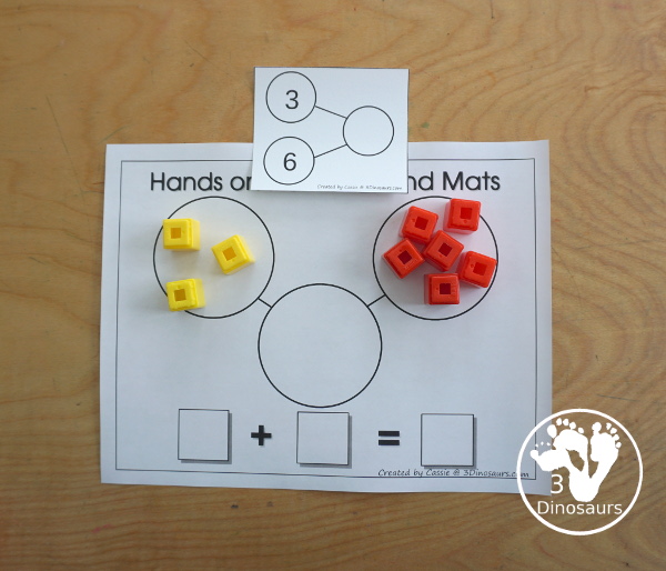  Free Number Bond Addition Flashcard Printables with number bond for addition up to 10 with fill in number bonds and missing number bond numbers - 3Dinosaurs.com