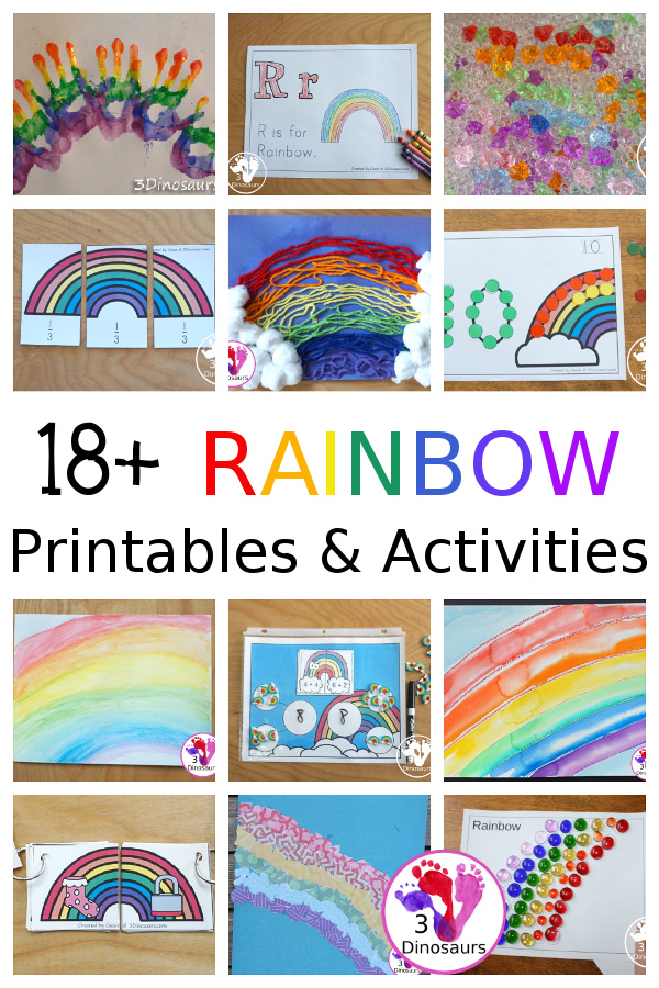 Rainbow Printables & Activities on 3Dinosaurs.com