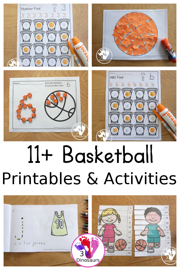 Basketball Activities & Printables - 3Dinosaurs.com