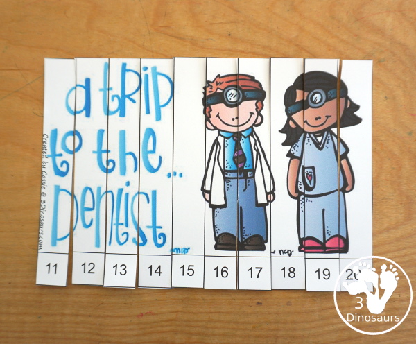 Tooth Fairy & Dental Pack - a fun prinable with lots of activities for kids to do for tot, preschool, prek and kindergarten - 3Dinosaurs.com