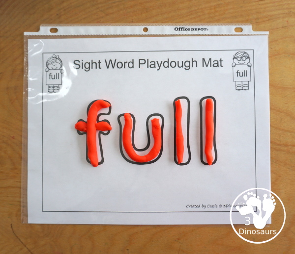 Free Romping & Roaring Third Grade Sight Words Packs Set 4: Full, Got, Grow, Hold - 6 pages of activities for each third Grade sight words: full, got, grow, hold. These are great for easy to use learning centers - 3Dinosaurs.com