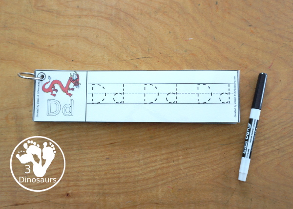 Free Lunar New Year ABC Tracing Strips - with uppercase and lowercase together. You have fun kids with a Lunar New Year Themes plus you can see an example of how to trace the letters - 3Dinosaurs.com