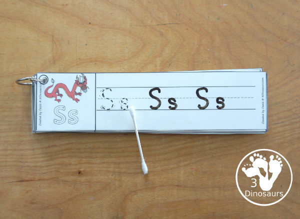 Free Lunar New Year ABC Tracing Strips - with uppercase and lowercase together. You have fun kids with a Lunar New Year Themes plus you can see an example of how to trace the letters - 3Dinosaurs.com