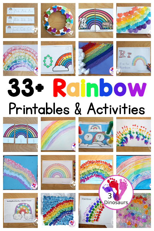 Rainbow Activities & Printables - 3Dinosaurs.com