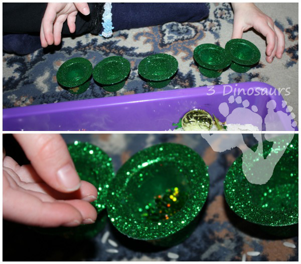 St Patrick's Day Rice Sensory - 3Dinosaurs.com