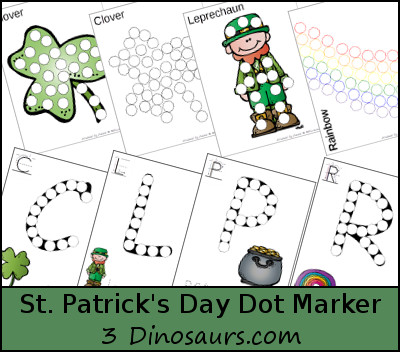 Free St Patrick's Day Dot Marker Printable - 3Dinosaurs.com