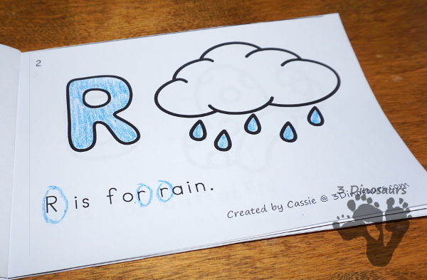 Free Spring Themed ABC Easy Reader Book - 8 page books with letters and words that have a spring theme - 3Dinosaurs.com