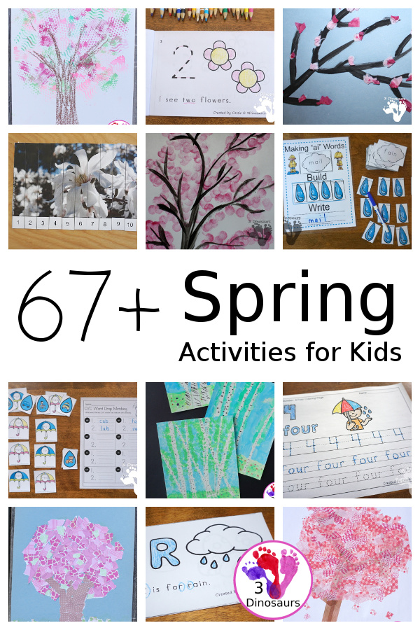 Spring Activities & Printables on 3Dinosaurs.com