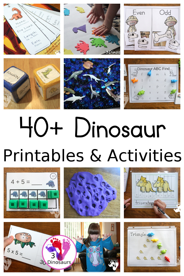Dinosaur Activities & Printables on 3Dinosaurs.com