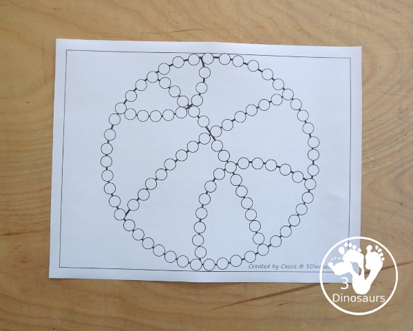 Free Basketball Fine Motor Dot Marker Printables -  with four pages of printables with basketball template to color, basketball to trace, basketball to q-tip and a dot marker basketball, all great for spring and summer fine motor centers. - 3Dinosaurs.com