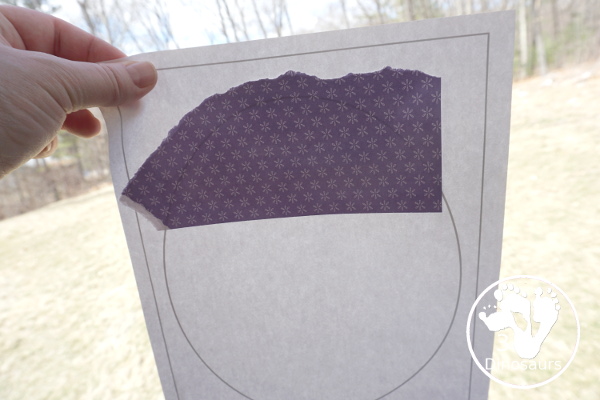 Torn Paper Easter Eggs With Scrapbook Paper A great Easter Egg craft that kids can make and display that work on tearing paper and cutting with scissors. - 3Dinosaurs.com