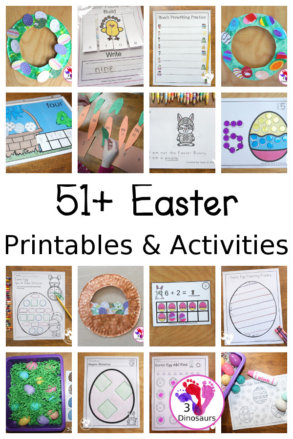 Easter Activities & Printables on 3Dinosaurs.com